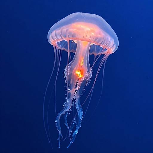 Luminous Jellyfish in Deep Abyss