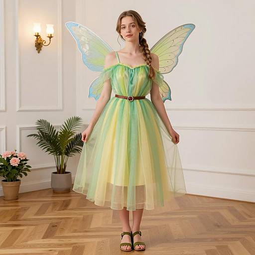 Young Woman in Tinkerbell Fairy Costume