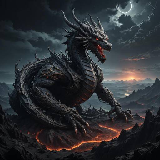 Ancient Dragon in a Cyberpunk Crater Ancient Dragon in a Cyberpunk Crater