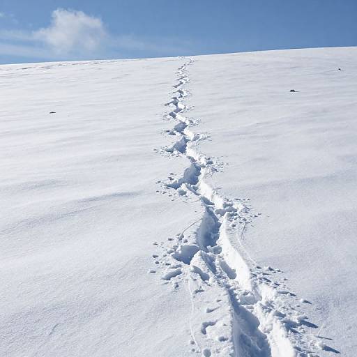 Solitary Snow Trail Journey