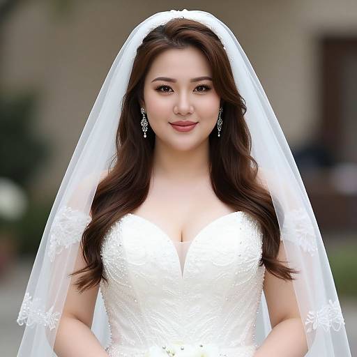 Plus Size Princess Bride in Wedding Dress