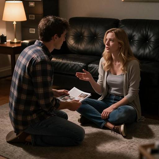 Intimate Conversation in Dim Light