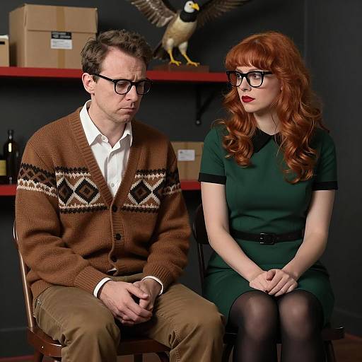 Intense Duo in a Dark Room