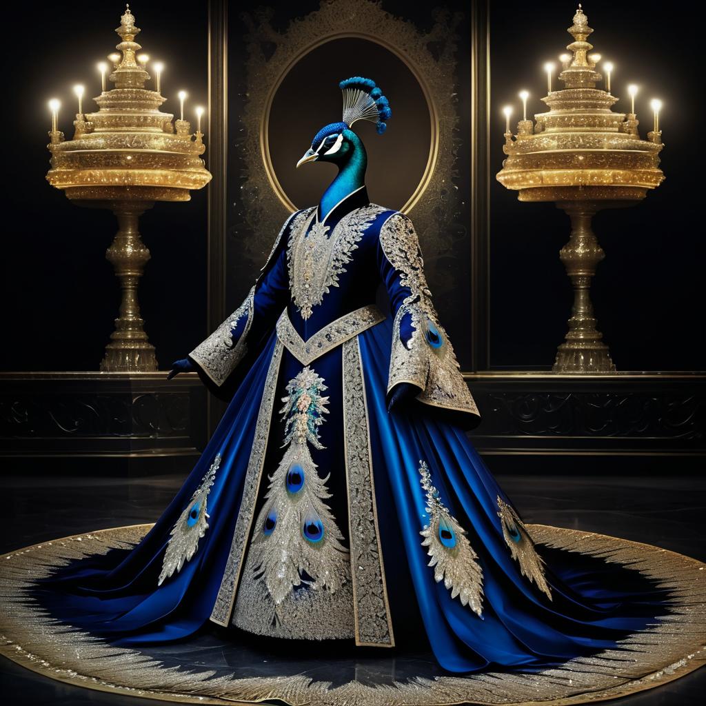 Elegant Peacock in Royal Attire