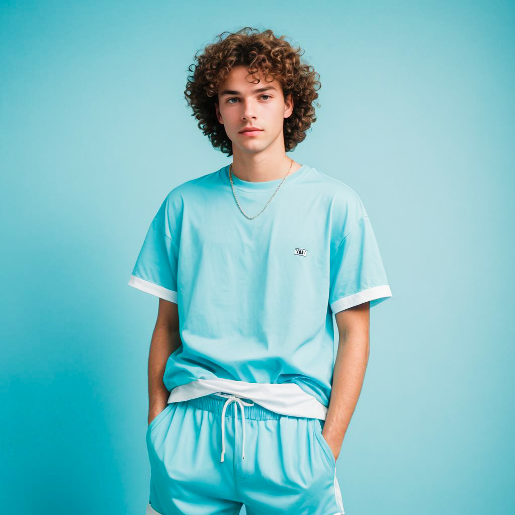 Retro Teen Fashion Shoot in Aqua Blue