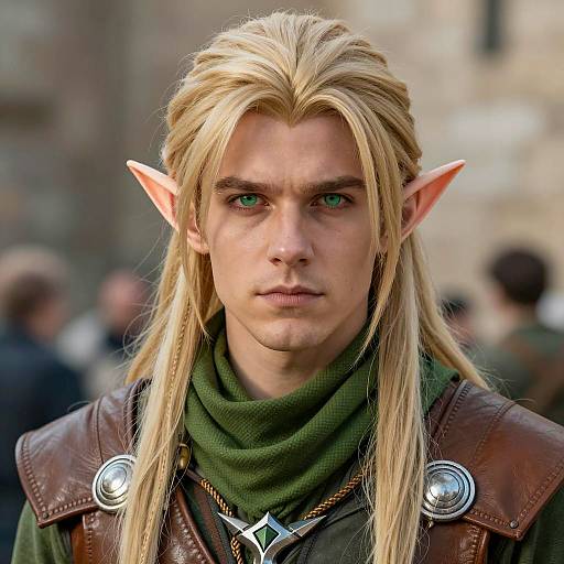 Photorealistic Male Elf Cosplay Portrait