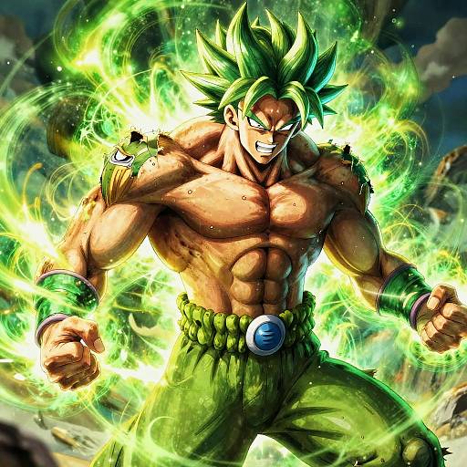 Realistic Broly Unleashing Explosive Energy