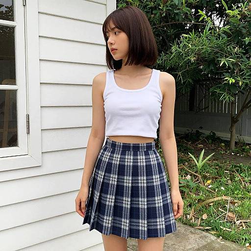 Young Woman in Summer Outfit Outdoors