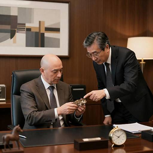 Business Meeting with a Small Animal