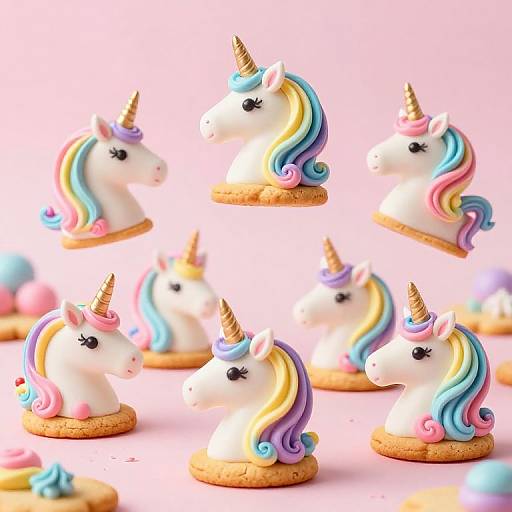 Whimsical Pastel Unicorn Cookies