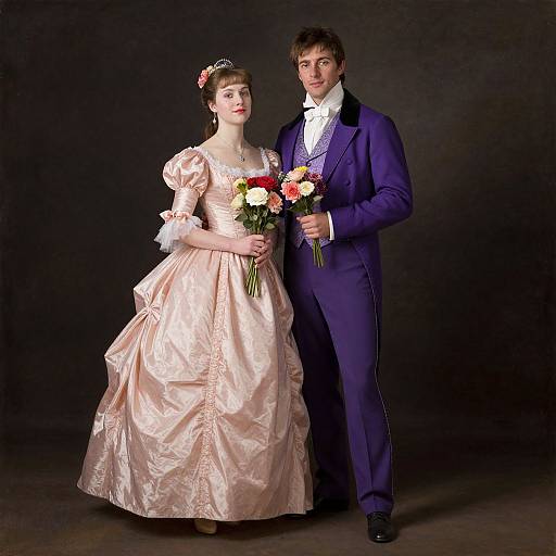 Victorian Couple in Elegant Attire