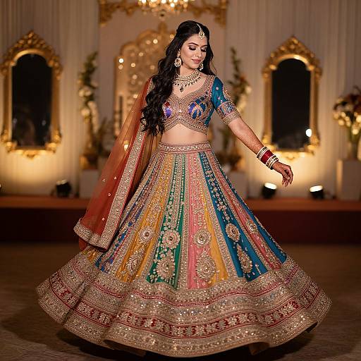 Glamorous Indian Bride Dancing Gracefully