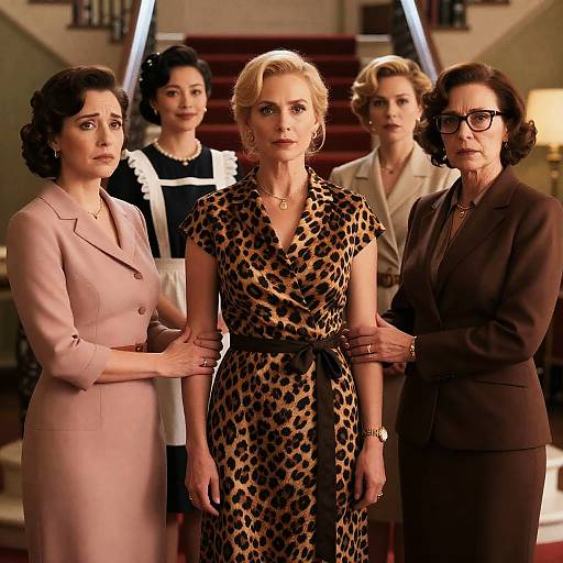 Elegant Vintage Women in Classic Room