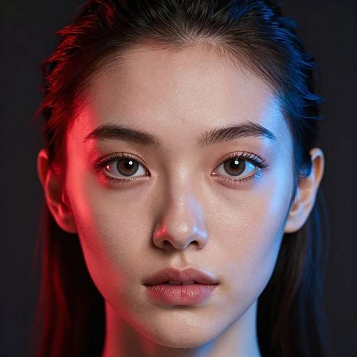 Photorealistic Big Cat Headshot Portrait