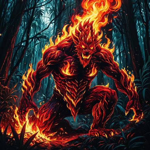 Fire Elemental in Crimson Jungle