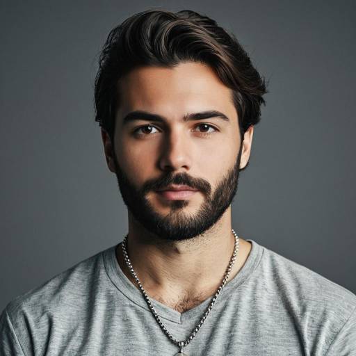 Unique Male Portrait with Distinctive Facial Hair