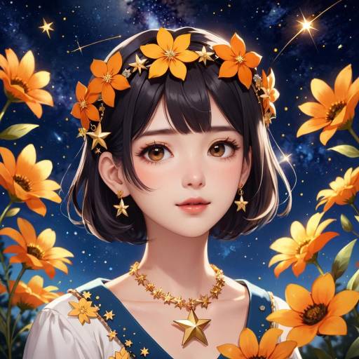 Portrait of a Girl with Celestial Jewelry