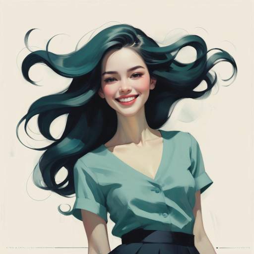 Joyful Minimalist Woman Illustration Joyful Minimalist Woman Illustration