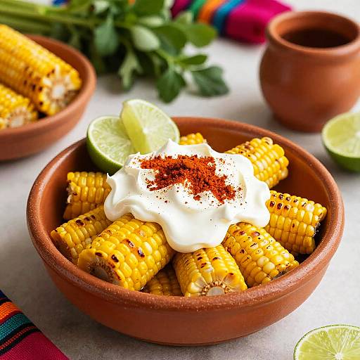 Vibrant Mexican Esquite Bowl Scene