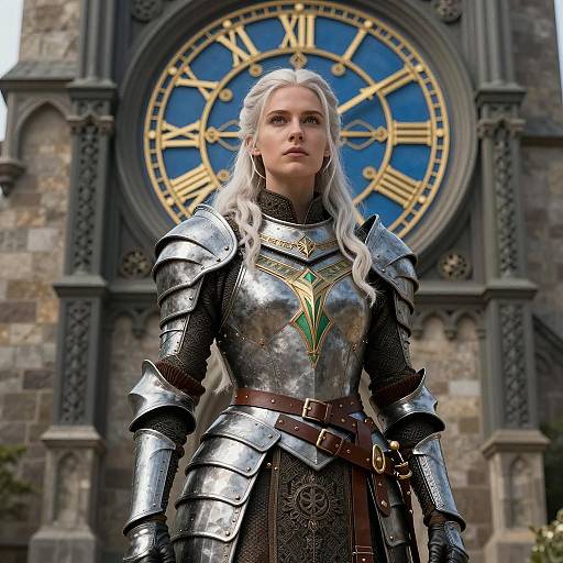 Female Fantasy Warrior in Medieval Armor