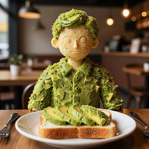 Avocado Toast Human Sculpture Art