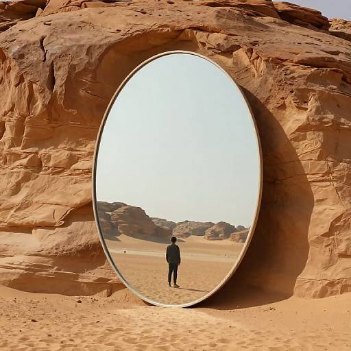 Colossal Mirror Reflecting Parallel World