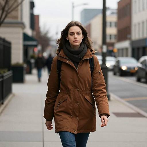 Urban Stroll of a Young Woman
