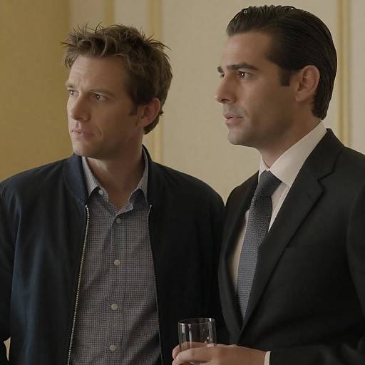 Two Men in Intense Discussion