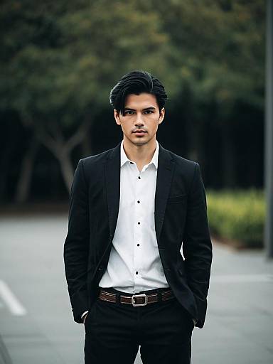 Stylish Male in Formal Costume Portrait