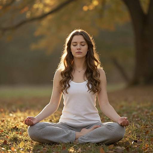 Serene Meditation in Nature's Glow