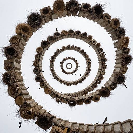 Gravity-Defying Bird Nests Spiral