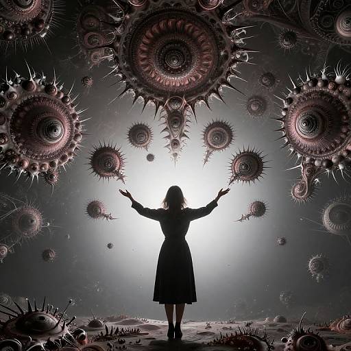 Mathematician Commanding Fractal Creatures