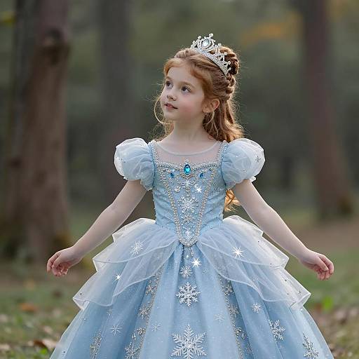 Whimsical Princess Portrait in Enchanted Forest