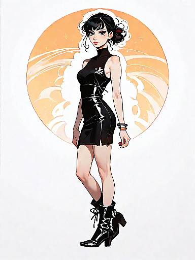 Stylish Woman in Minimalist Fashion