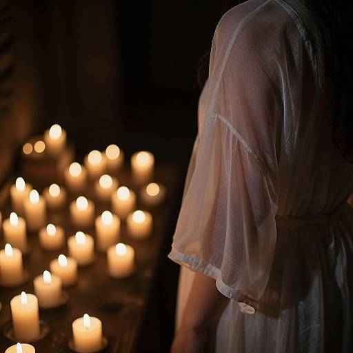 Photorealistic Candlelit Vigil Scene