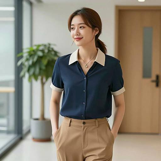 Casual Business Look in Modern Office