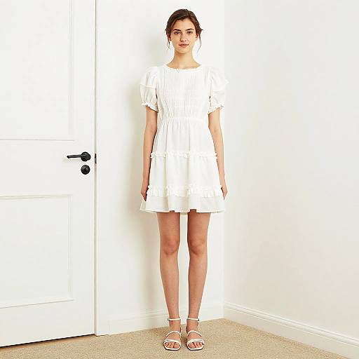 Young Woman in White Dress Photo