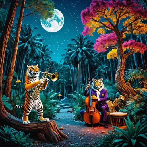 Jazz Tigers in Lunar Forest