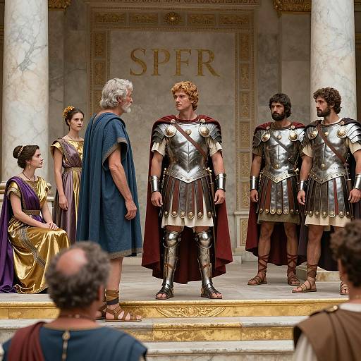 Dramatic Ancient Roman Film Scene