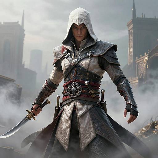 Cinematic Hooded Assassin Cosplay Portrait