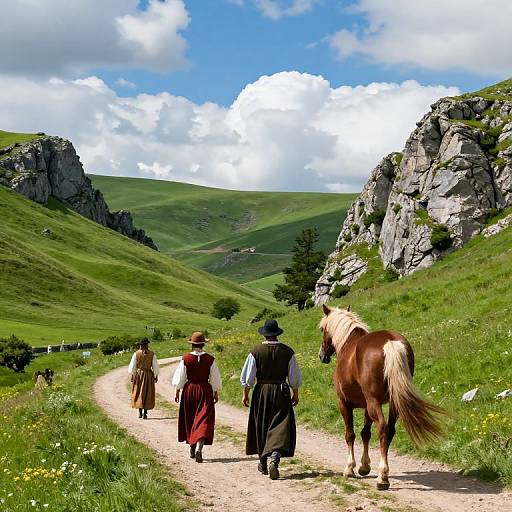 Pastoral Scene with Period Figures
