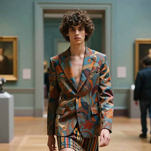 Male Model in Bouffant Hairstyle