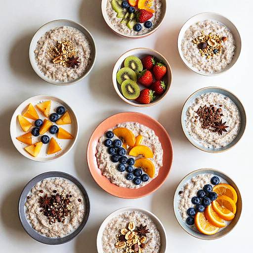 Colorful Breakfast Table with Brei Dishes