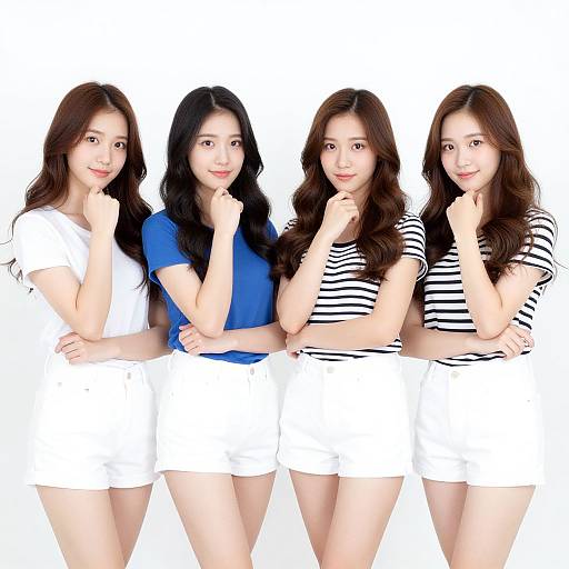 Portrait of Four Smiling Asian Women