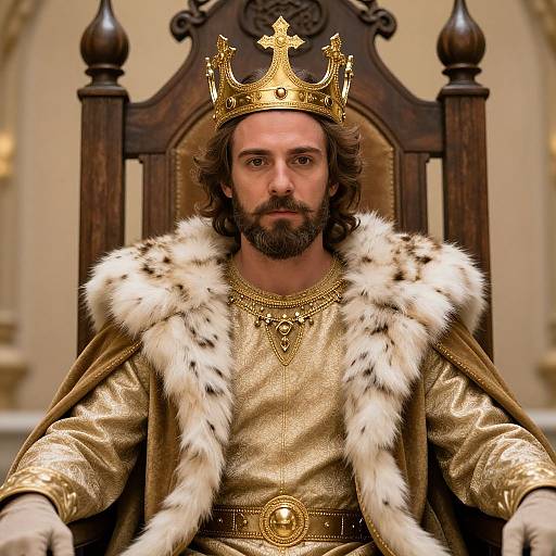 Regal King Costume with Throne
