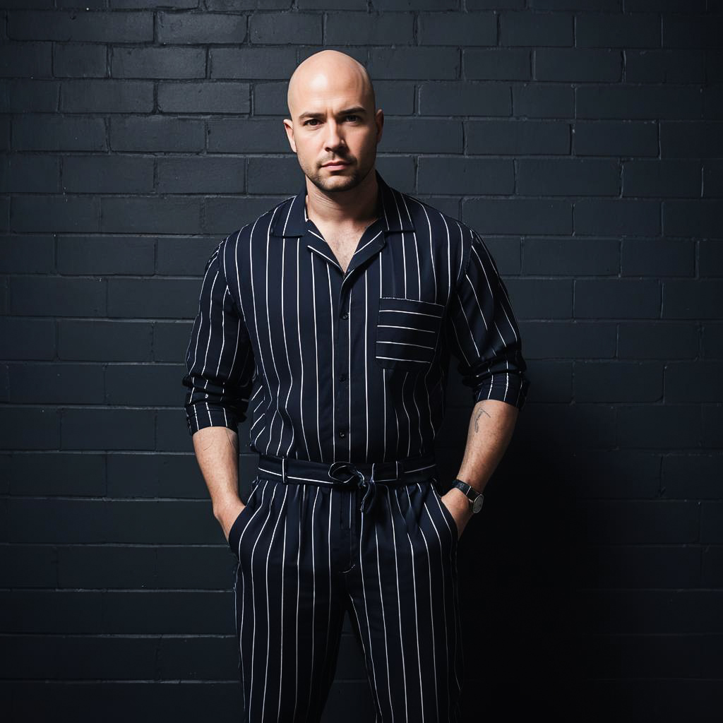 Frustrated Jailbird Portrait in Studio