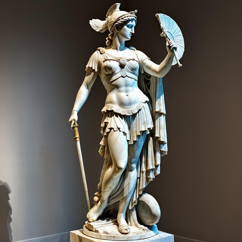 Photorealistic Portrait of Athena Statue