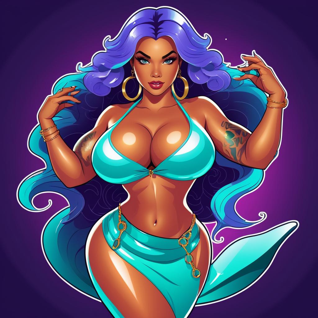 Hip-Hop Mermaid with Bold Style