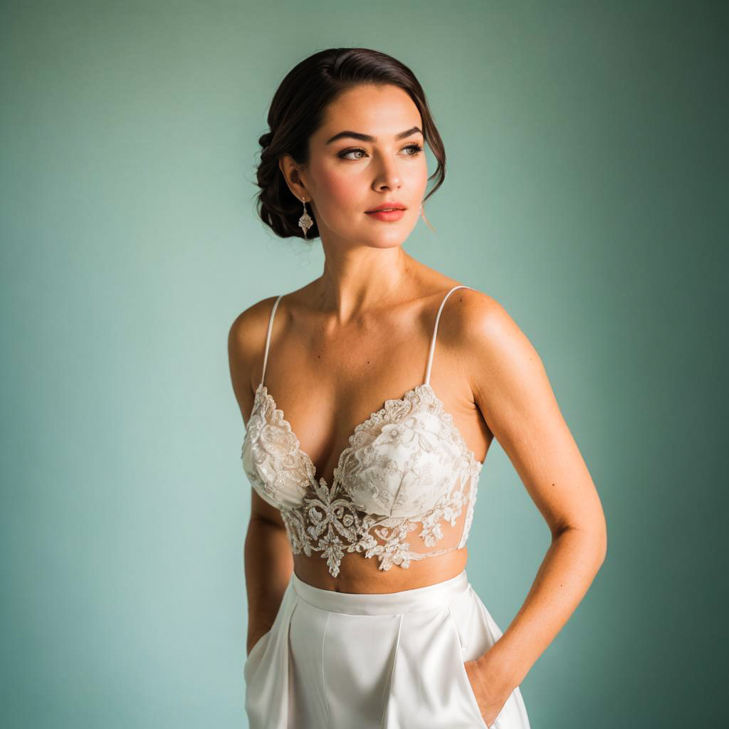 Radiant Bride in Elegant Lingerie Shoot