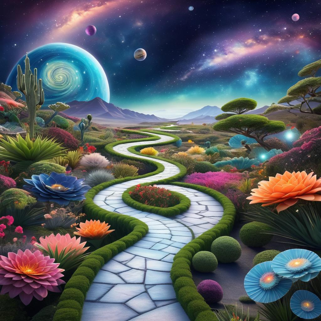 Whimsical Space Path Inspired by Kahlo